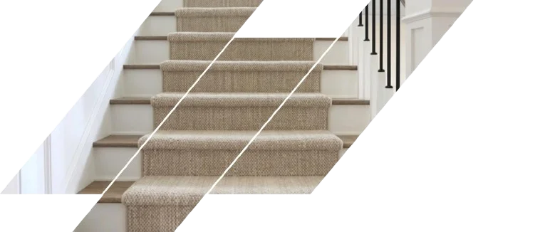 Neutral sisal stair runner carpet in dubai.